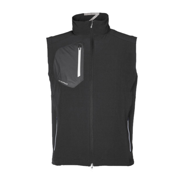 Zero Restriction Men's Full-Zip Vest, Black, Front view