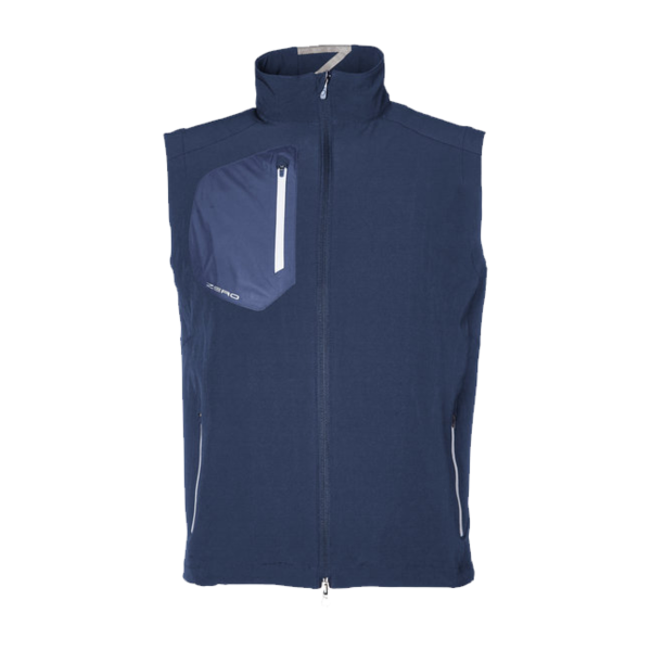 Zero Restriction Men's Full-Zip Vest, Navy, Front view
