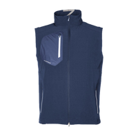 Zero Restriction Men's Full-Zip Vest, Navy, Front view