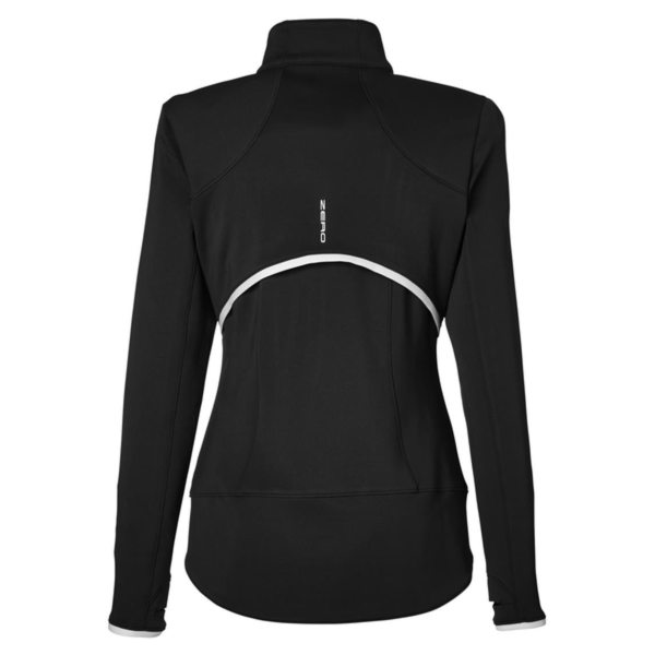 Zero Restriction Women's Sofia Quarter-Zip Pullover, Black, Back view