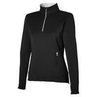 Zero Restriction Women's Sofia Quarter-Zip Pullover, Black, Front view