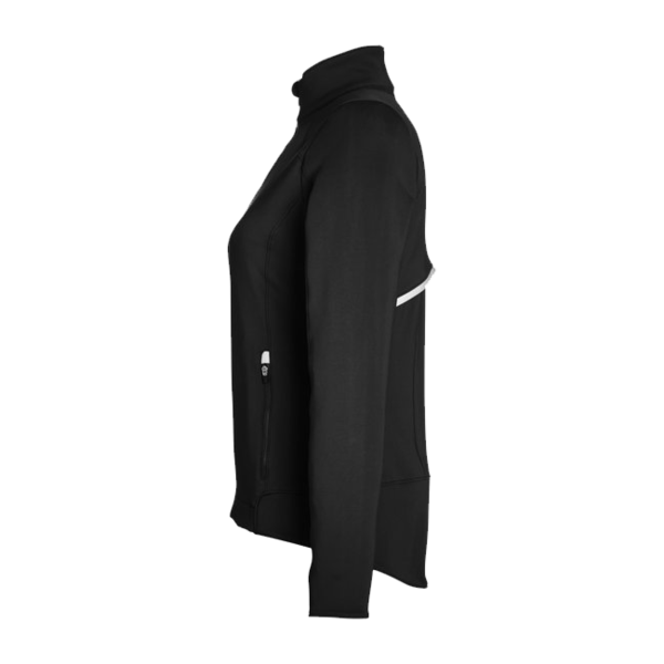 Zero Restriction Women's Sofia Quarter-Zip Pullover, Black, Left Sleeve view