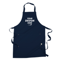 econscious Eco Apron with Pocket, Navy, Front view, Mockup