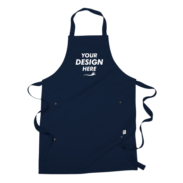 econscious Eco Apron with Pocket, Navy, Front view, Mockup