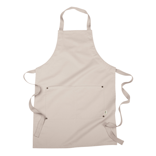 econscious Eco Apron with Pocket, Oyster, Front view