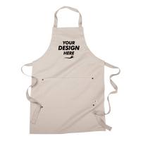 econscious Eco Apron with Pocket, Oyster, Front view, Mockup