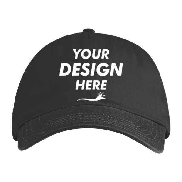 econscious Eco Baseball Cap, Black / Black, Front view, Mockup