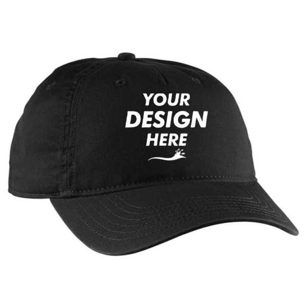 econscious Eco Baseball Cap, Black, Front view, Mockup