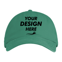 econscious Eco Baseball Cap, Green / Green, Front view, Mockup