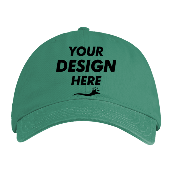 econscious Eco Baseball Cap, Green / Green, Front view, Mockup