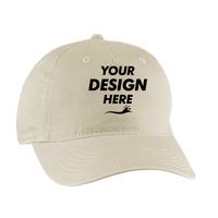 econscious Eco Baseball Cap, Oyster, Front view, Mockup