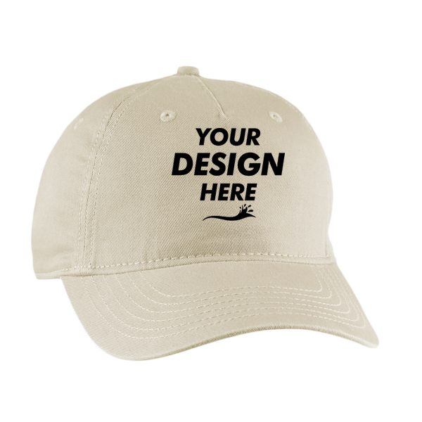 econscious Eco Baseball Cap, Oyster, Front view, Mockup