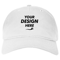 econscious Eco Baseball Cap, White, Front view, Mockup