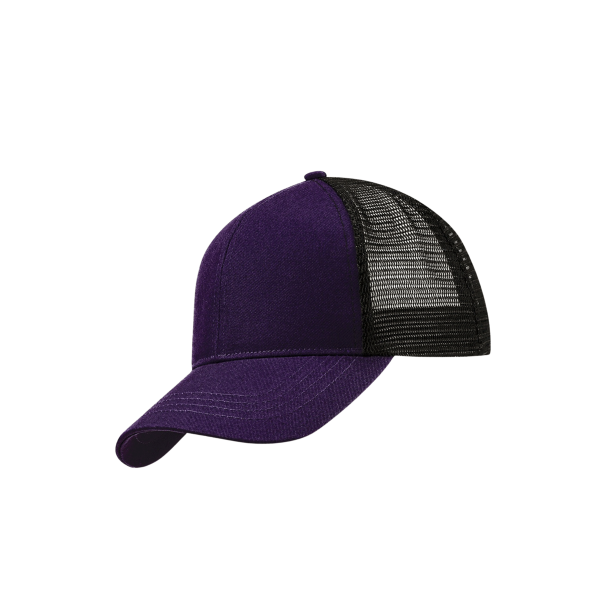 econscious Eco Trucker Cap, Beetroot / Black / Black, Left Side view