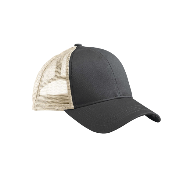 econscious Eco Trucker Cap, Black / Oyster / Oyster, Right Side view