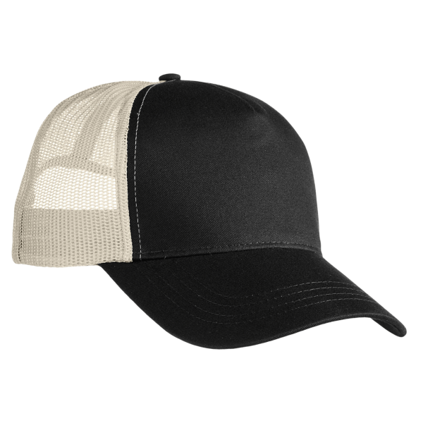 econscious Eco Trucker Cap, Black / Oyster, Right Side view