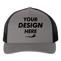econscious Eco Trucker Cap, Charcoal / Black, Front view, Mockup