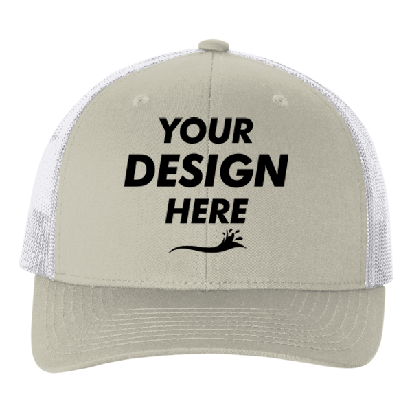 econscious Eco Trucker Cap, Dolphin / White / White, Front view, Mockup