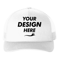 econscious Eco Trucker Cap, White / White, Front view, Mockup