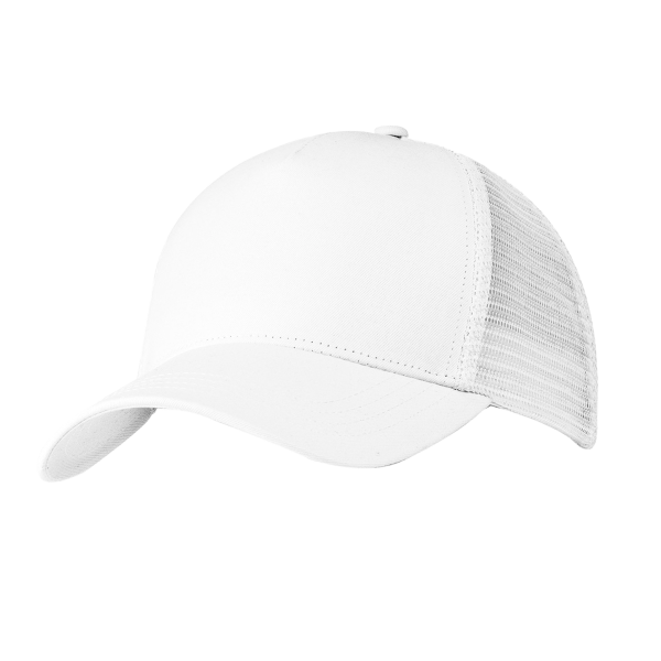 econscious Eco Trucker Cap, White / White, Left Side view