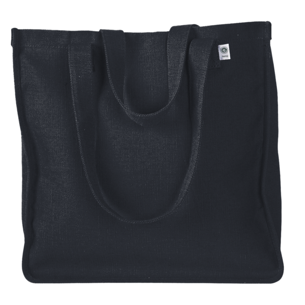 econscious Hemp Market Tote, Black, Front view