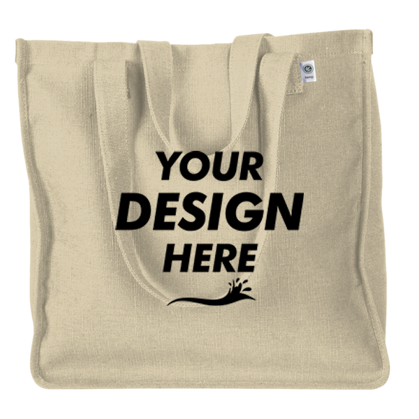 econscious Hemp Market Tote, Natural, Front view, Mockup