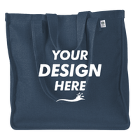 econscious Hemp Market Tote, Navy, Front view, Mockup