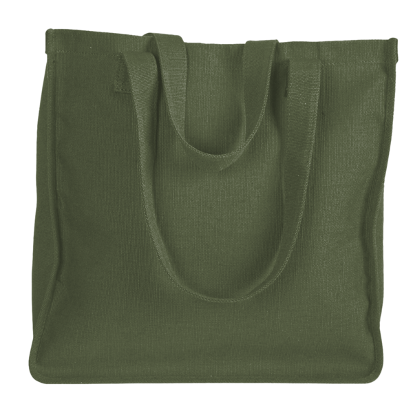 econscious Hemp Market Tote, Olive, Back view