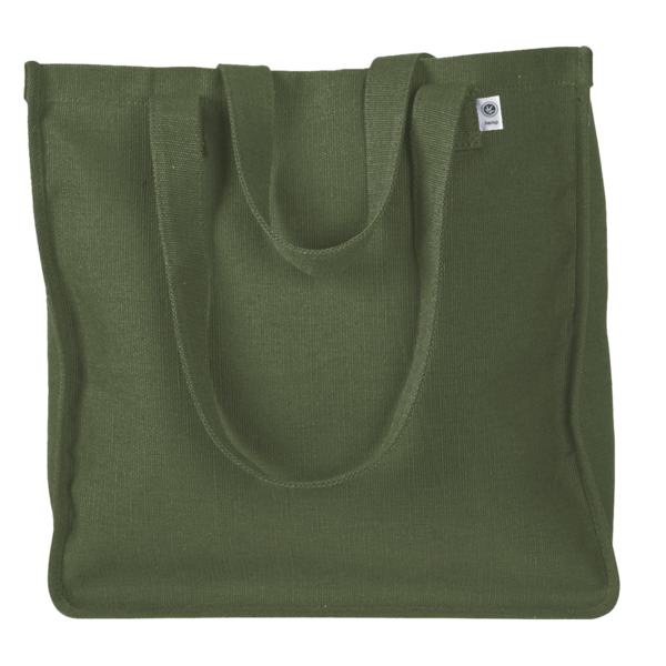 econscious Hemp Market Tote, Olive, Front view