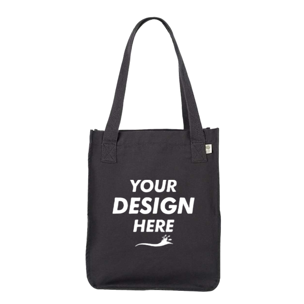 econscious Market Tote, Black, Front view, Mockup
