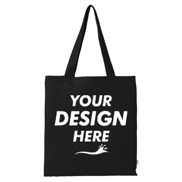 econscious Reclaimist Fiber Elemental Tote, Black, Front view, Mockup