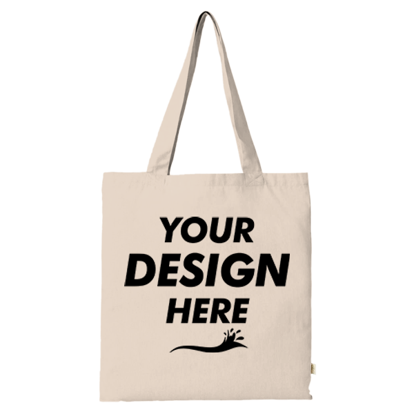 econscious Reclaimist Fiber Elemental Tote, Natural, Front view, Mockup