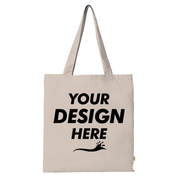 econscious Reclaimist Fiber Elemental Tote, Pumice, Front view, Mockup