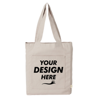 econscious Reclaimist Fiber Everywhere Tote, Pumice, Front view, Mockup