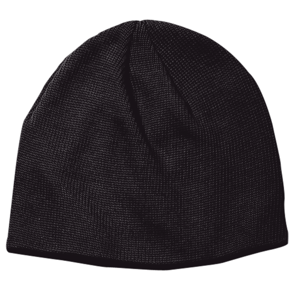 econscious Thin Rib 9" Beanie, Black, Front view