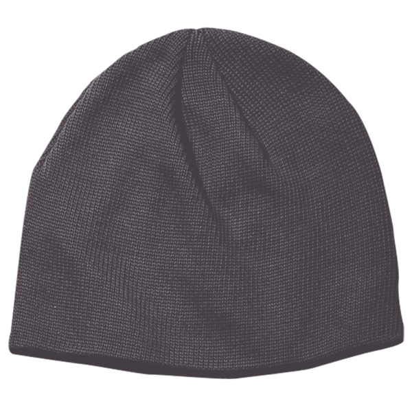 econscious Thin Rib 9" Beanie, Charcoal, Front view