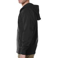 econscious Unisex Heritage Full-Zip Hooded Sweatshirt, Black, Left Sleeve view