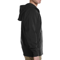 econscious Unisex Heritage Full-Zip Hooded Sweatshirt, Black, Right Sleeve view