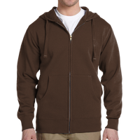 econscious Unisex Heritage Full-Zip Hooded Sweatshirt, Earth, Front view