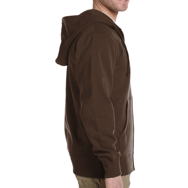 econscious Unisex Heritage Full-Zip Hooded Sweatshirt, Earth, Right Sleeve view