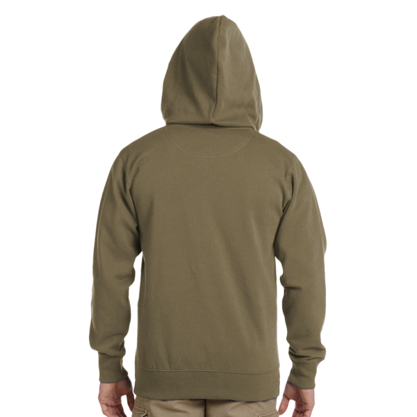 econscious Unisex Heritage Full-Zip Hooded Sweatshirt, Jungle, Back view