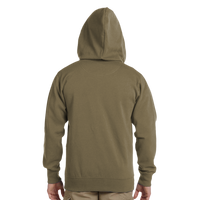 econscious Unisex Heritage Full-Zip Hooded Sweatshirt, Jungle, Back view