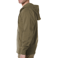econscious Unisex Heritage Full-Zip Hooded Sweatshirt, Jungle, Left Sleeve view