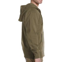 econscious Unisex Heritage Full-Zip Hooded Sweatshirt, Jungle, Right Sleeve view