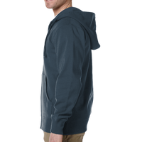 econscious Unisex Heritage Full-Zip Hooded Sweatshirt, Pacific, Left Sleeve view