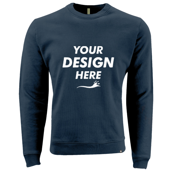 econscious Unisex Motion Crewneck Sweatshirt, Pacific, Front view, Mockup