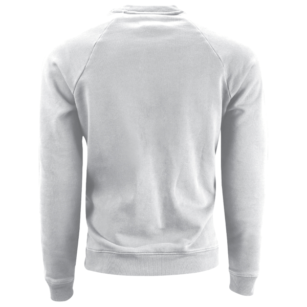 econscious Unisex Motion Crewneck Sweatshirt, White, Back view