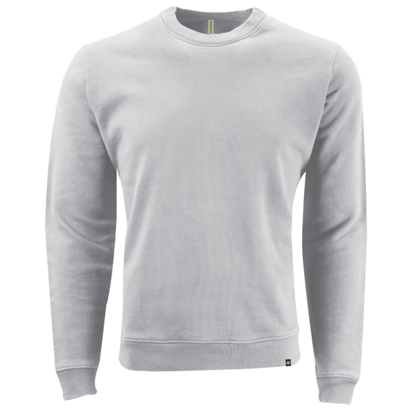 econscious Unisex Motion Crewneck Sweatshirt, White, Front view