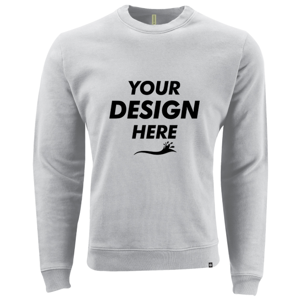 econscious Unisex Motion Crewneck Sweatshirt, White, Front view, Mockup