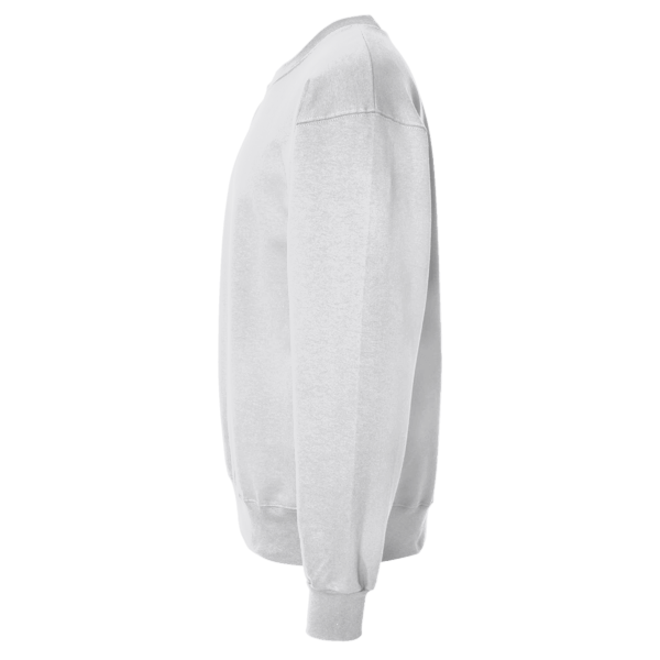 econscious Unisex Motion Crewneck Sweatshirt, White, Left Sleeve view